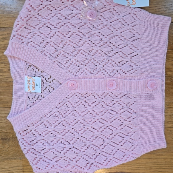 JUMPING BEANS BRAND TODDLER GIRLS PINK FRONT BUTTON CARDIGAN SIZE 2T - Picture 1 of 10